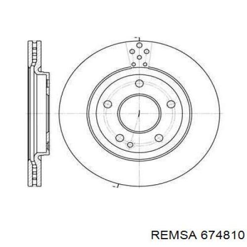 Передние тормозные диски 674810 Remsa