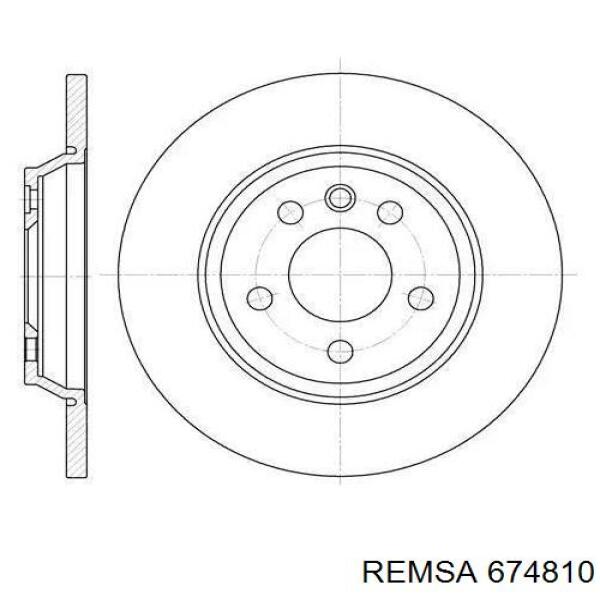 Передние тормозные диски 674810 Remsa