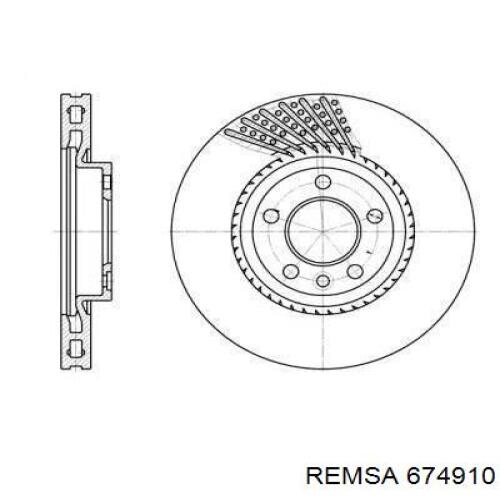 674910 Remsa диск тормозной передний