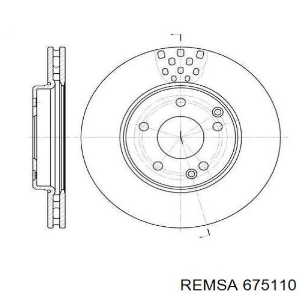 6751.10 Remsa диск тормозной передний
