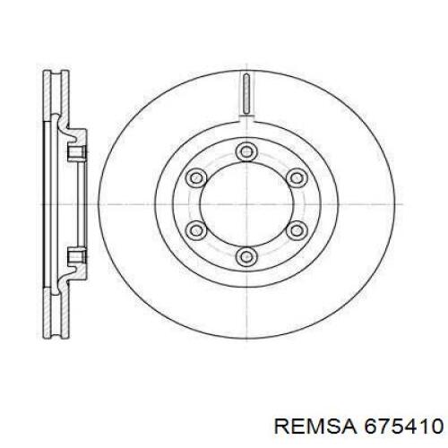 Передние тормозные диски 675410 Remsa