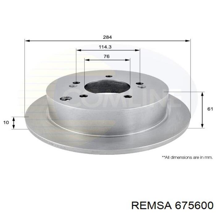Тормозные диски 675600 Remsa