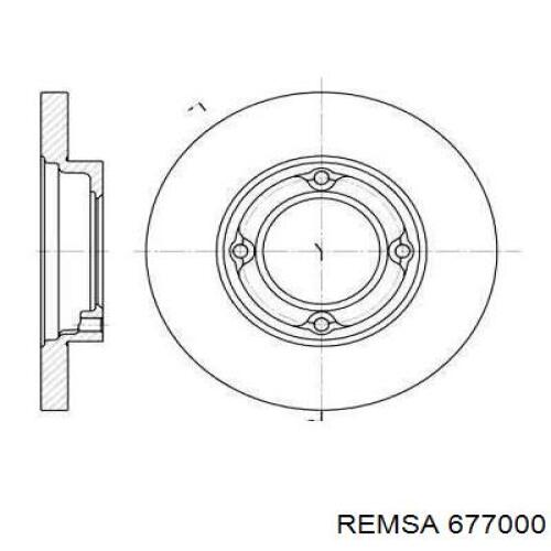 Передние тормозные диски 677000 Remsa