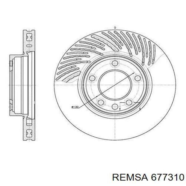 6773.10 Remsa диск тормозной передний