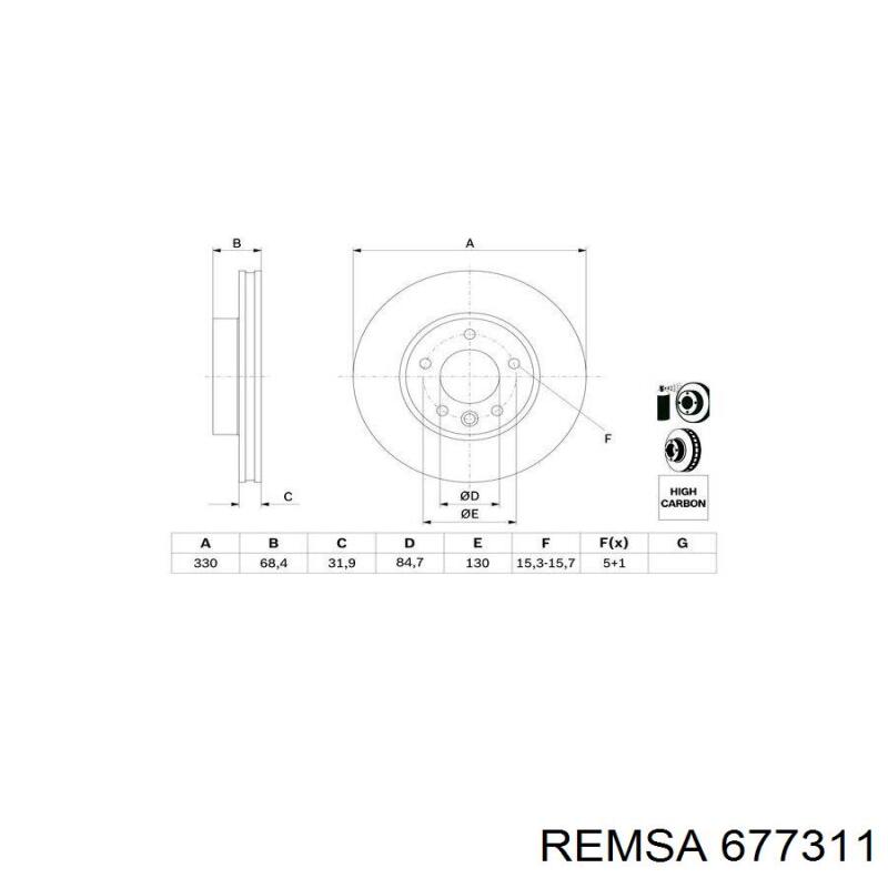 Купить 677311 Remsa Ротор тормозной