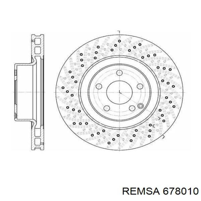 Передние тормозные диски 678010 Remsa