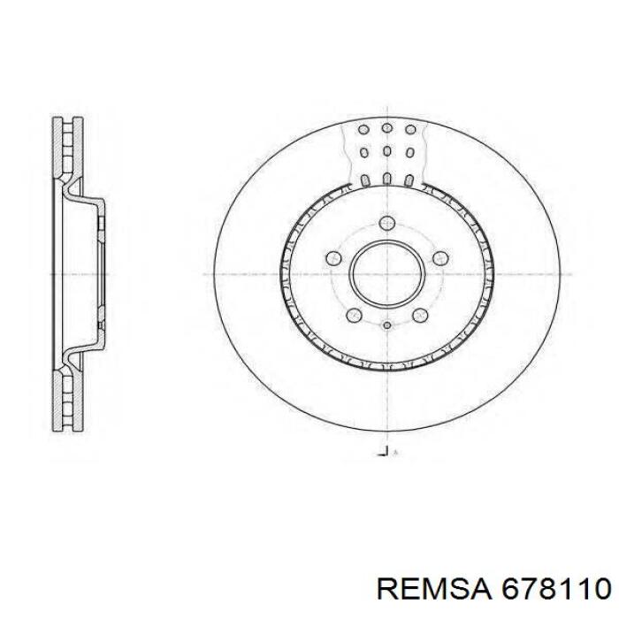 Передний тормозной диск Remsa 678110