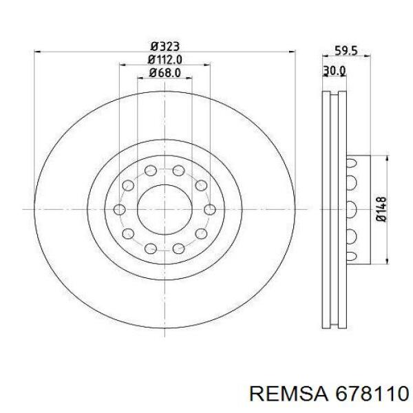 Купить 678110 Remsa Ротор тормозной