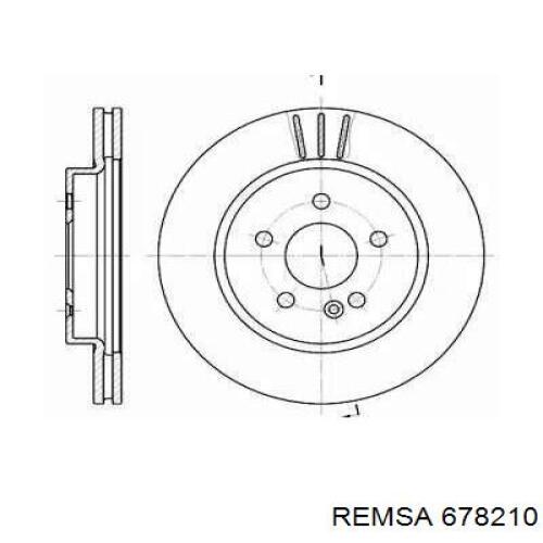 Передние тормозные диски 678210 Remsa