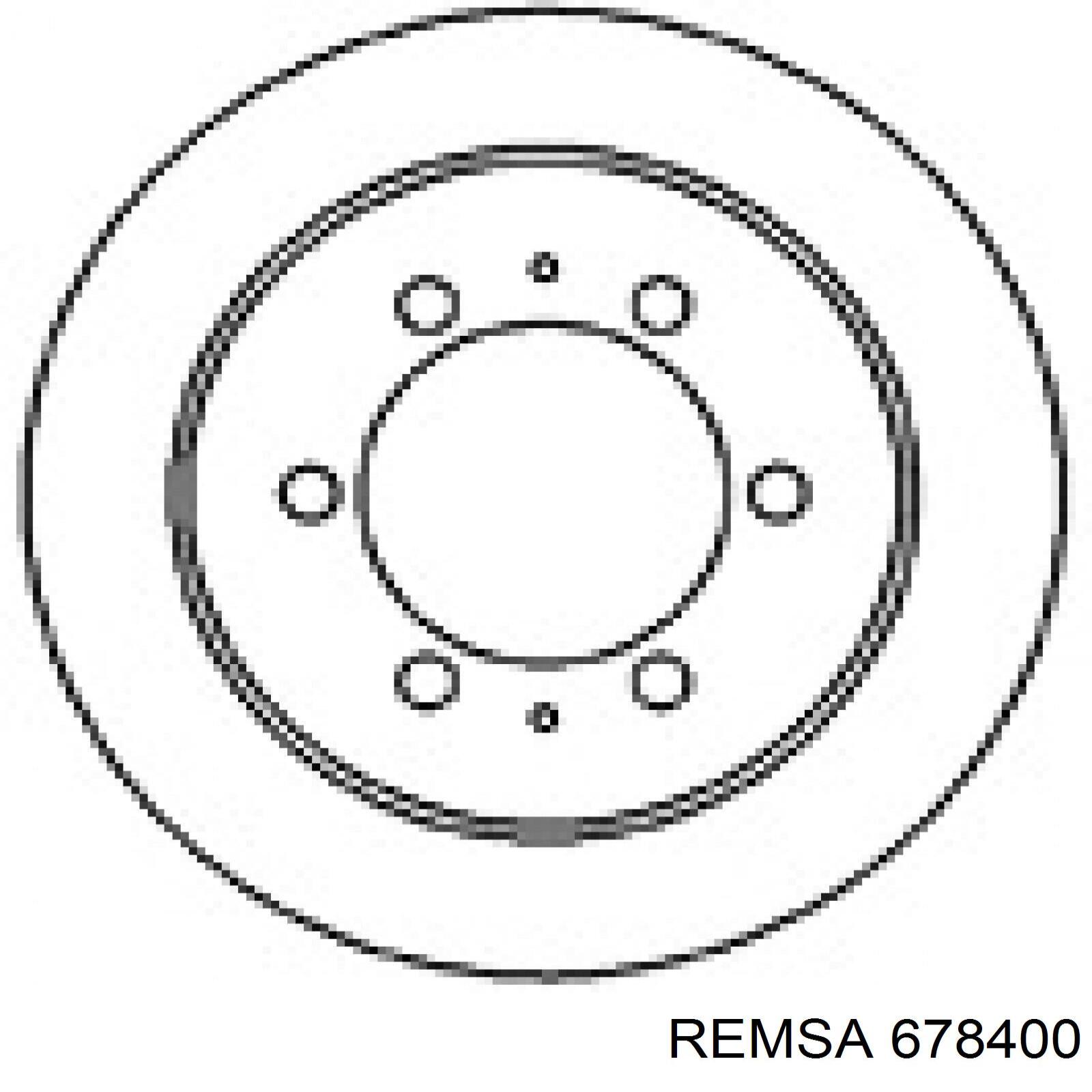 Купить 678400 Remsa Диск тормозной задний