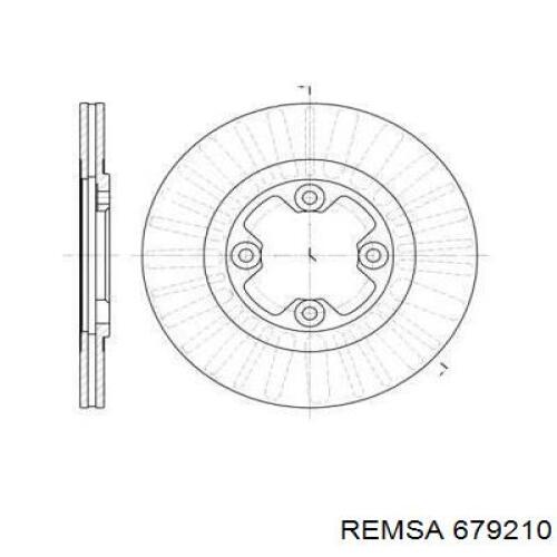 679210 Remsa диск тормозной передний