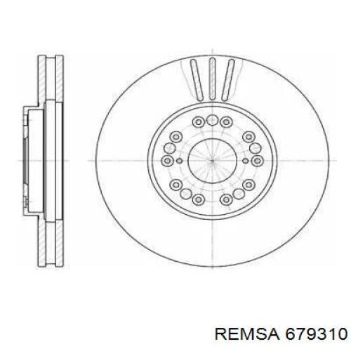 Передние тормозные диски 679310 Remsa