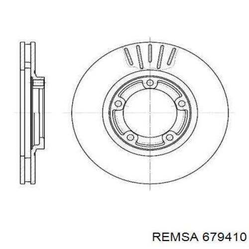 Передние тормозные диски 679410 Remsa