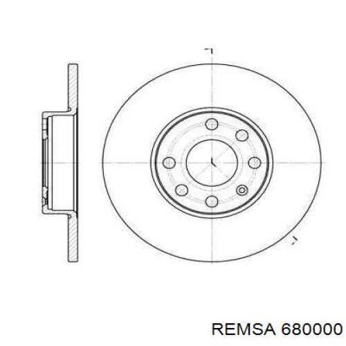 Передние тормозные диски 680000 Remsa