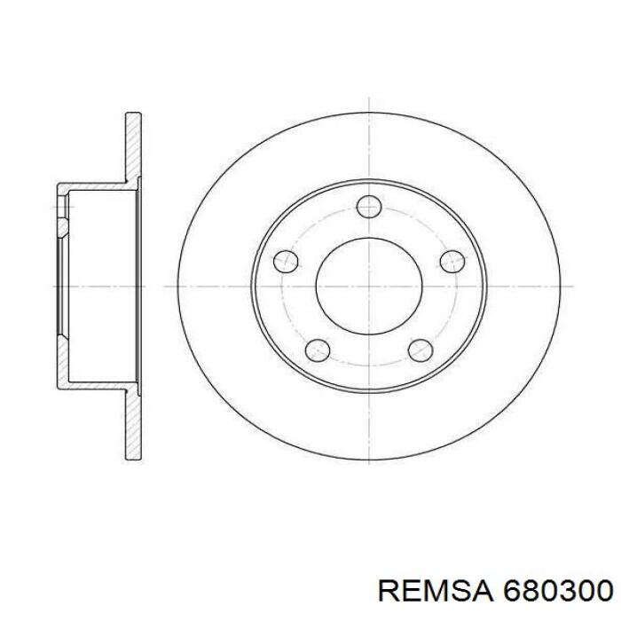 680300 Remsa диск тормозной задний