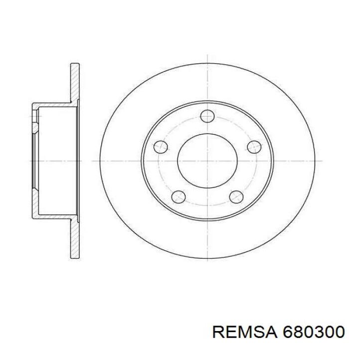 Тормозные диски 680300 Remsa