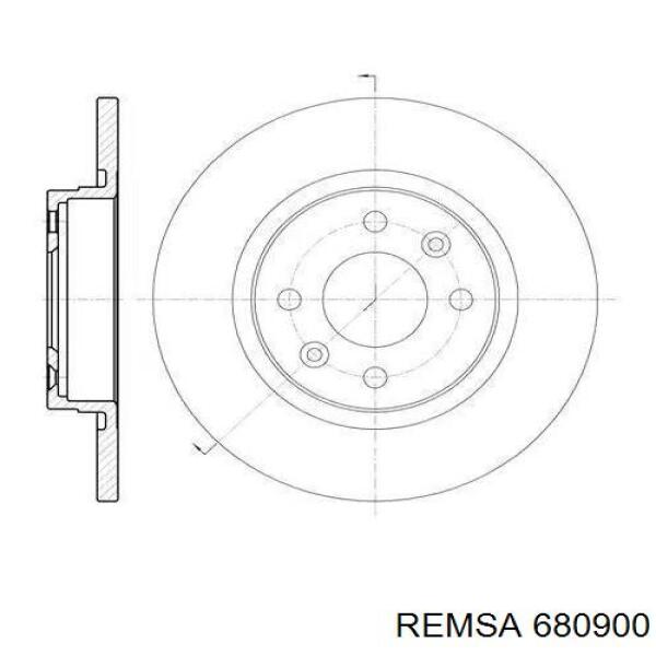 6809.00 Remsa диск тормозной передний