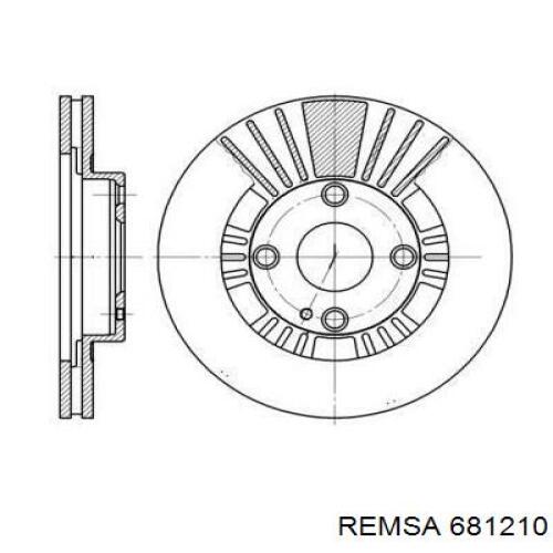 Передние тормозные диски 681210 Remsa