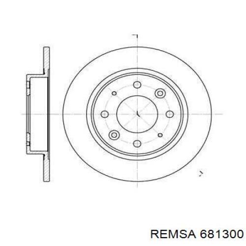 Тормозные диски 681300 Remsa