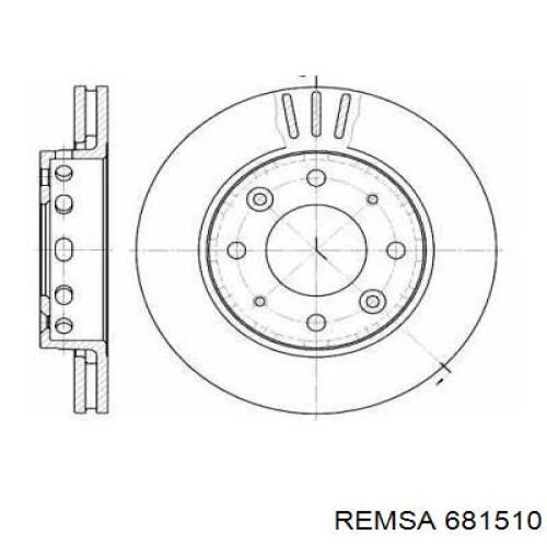 Передние тормозные диски 681510 Remsa