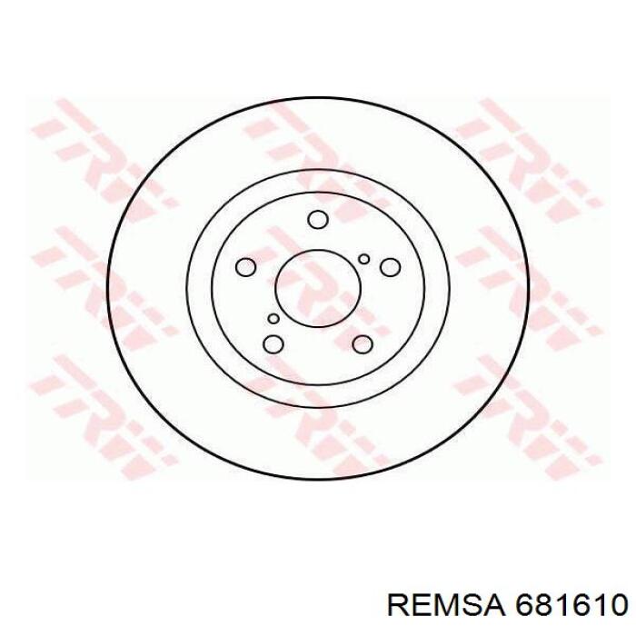 Передний тормозной диск Remsa 681610