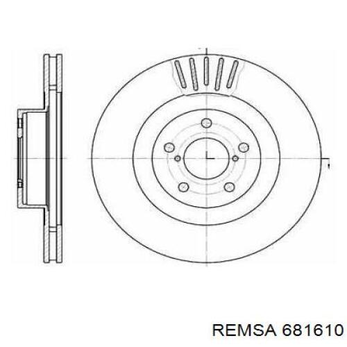 681610 Remsa Диск тормозной передний