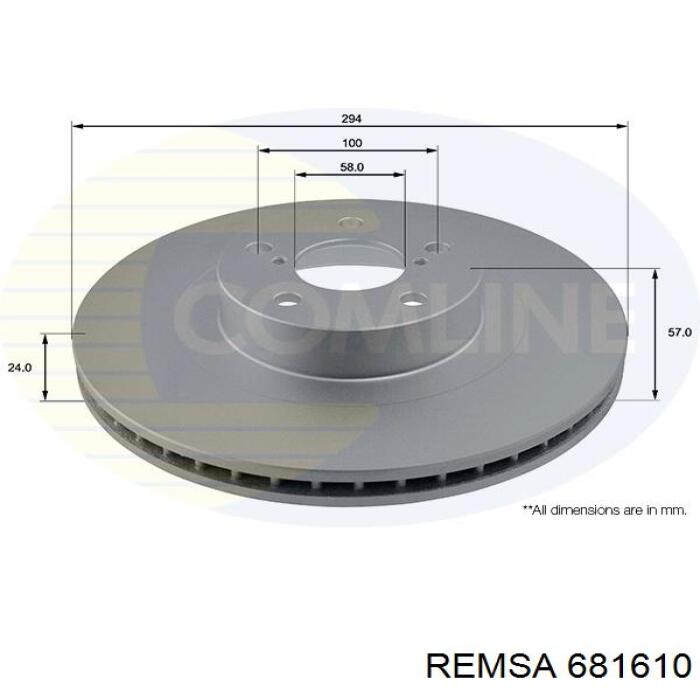 Купить 681610 Remsa Ротор тормозной