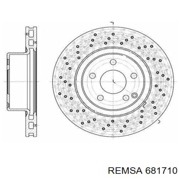 Передние тормозные диски 681710 Remsa