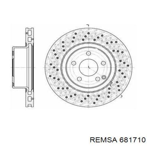 Disco de freno delantero 681710 Remsa