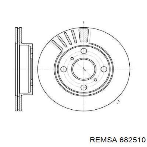 Передние тормозные диски 682510 Remsa