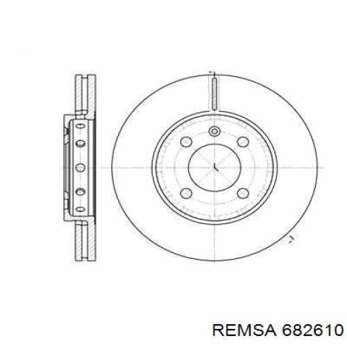 682610 Remsa диск тормозной передний