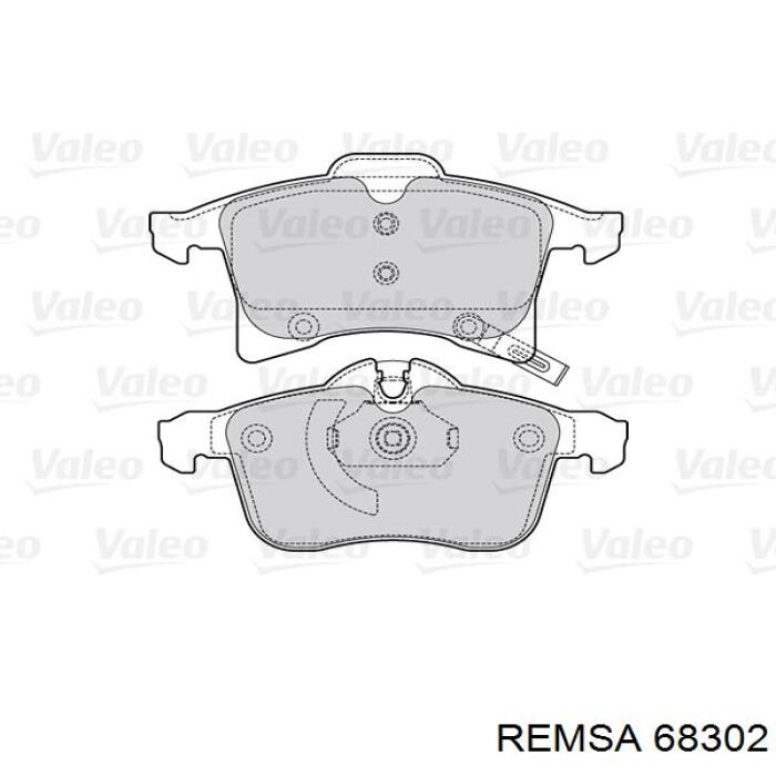 Тормозные колодки Remsa 68302