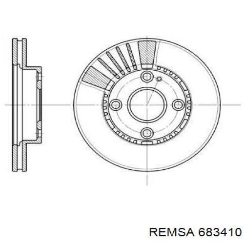 683410 Remsa диск тормозной передний
