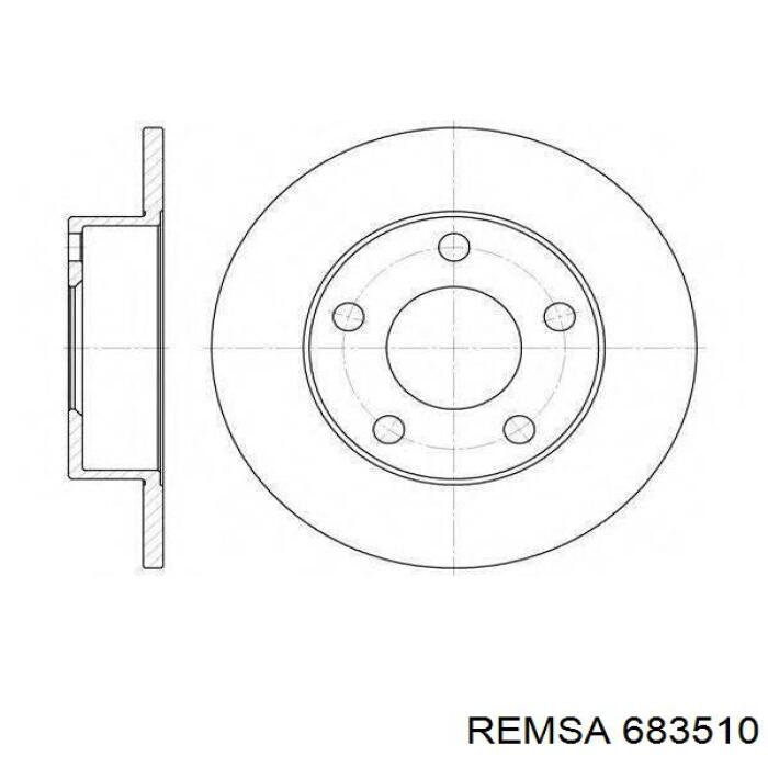 Тормозные диски 683510 Remsa
