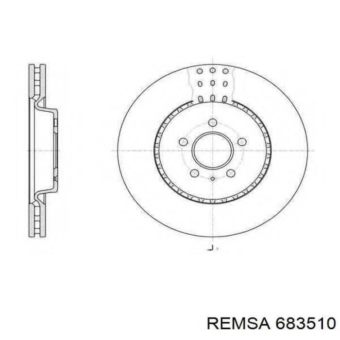 Купить 683510 Remsa Диск тормозной задний