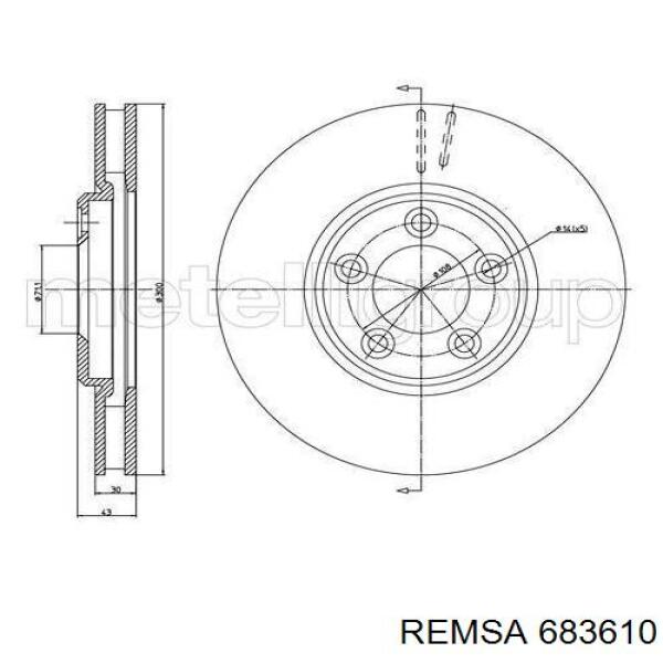 Купить 683610 Remsa Ротор тормозной