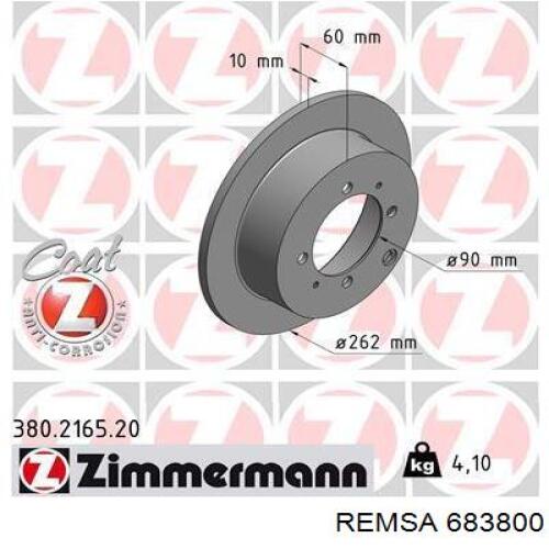 Задний тормозной диск Remsa 683800 цена, от 30.04 USD