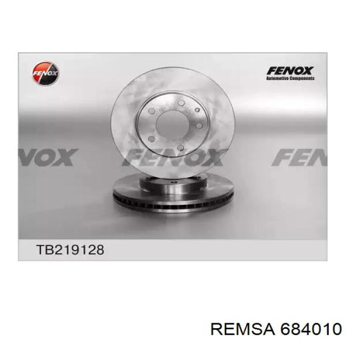 Передние тормозные диски 684010 Remsa