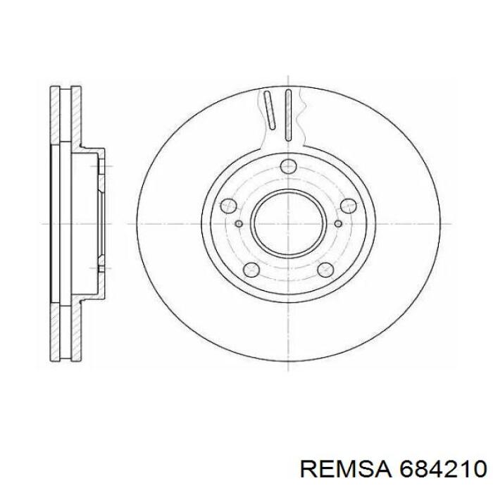684210 Remsa диск тормозной передний