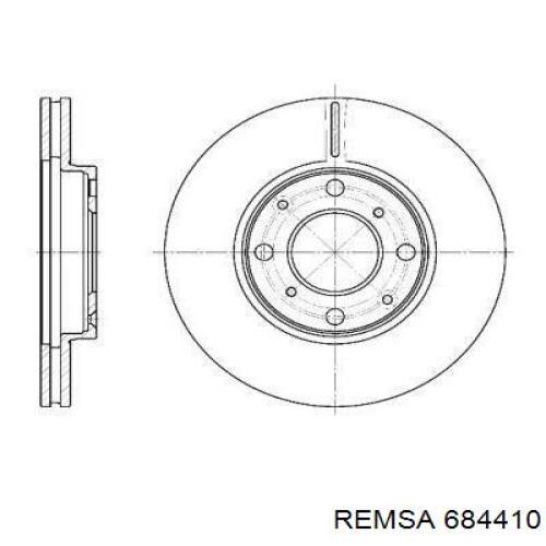 Передние тормозные диски 684410 Remsa