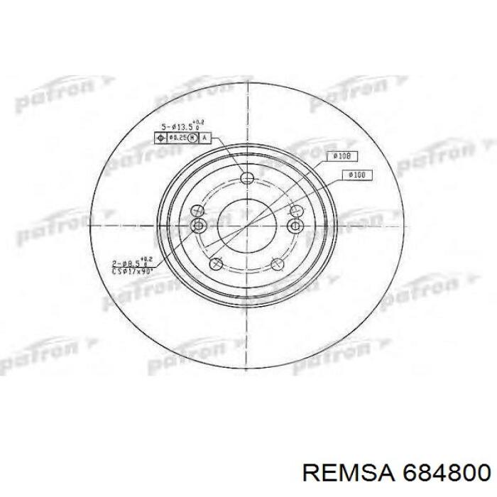 Тормозные диски 684800 Remsa