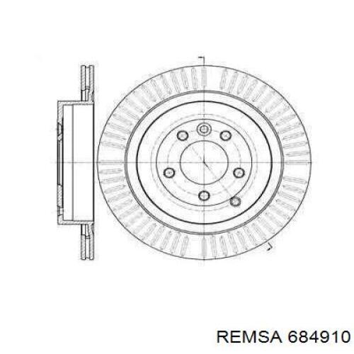 Тормозные диски 684910 Remsa