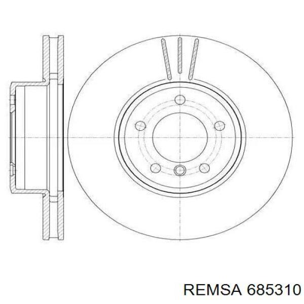 685310 Remsa Диск тормозной передний