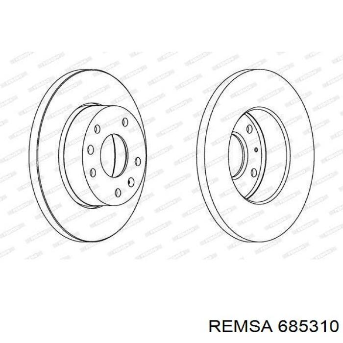 685310 Remsa Диск тормозной передний