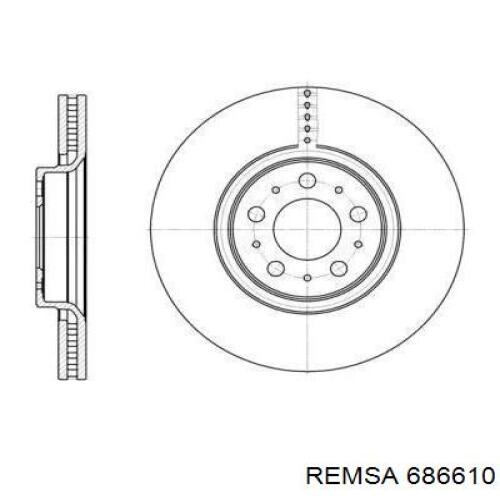 686610 Remsa диск тормозной передний