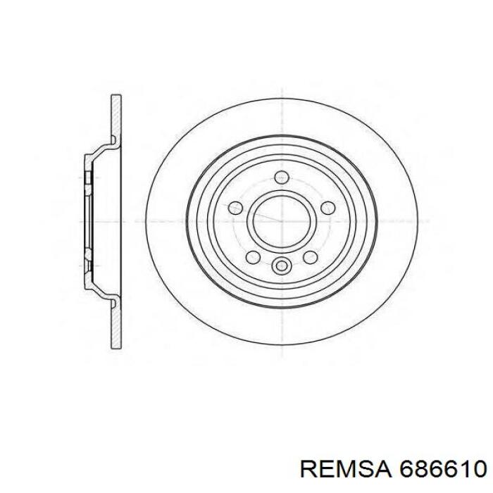 Передние тормозные диски 686610 Remsa