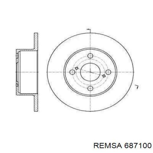 Тормозные диски 687100 Remsa