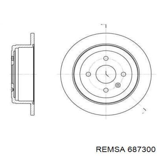 Тормозные диски 687300 Remsa