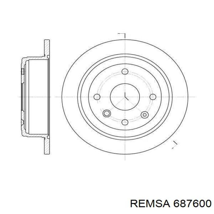 Тормозные диски 687600 Remsa