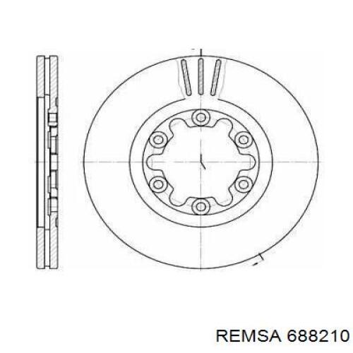 Передние тормозные диски 688210 Remsa